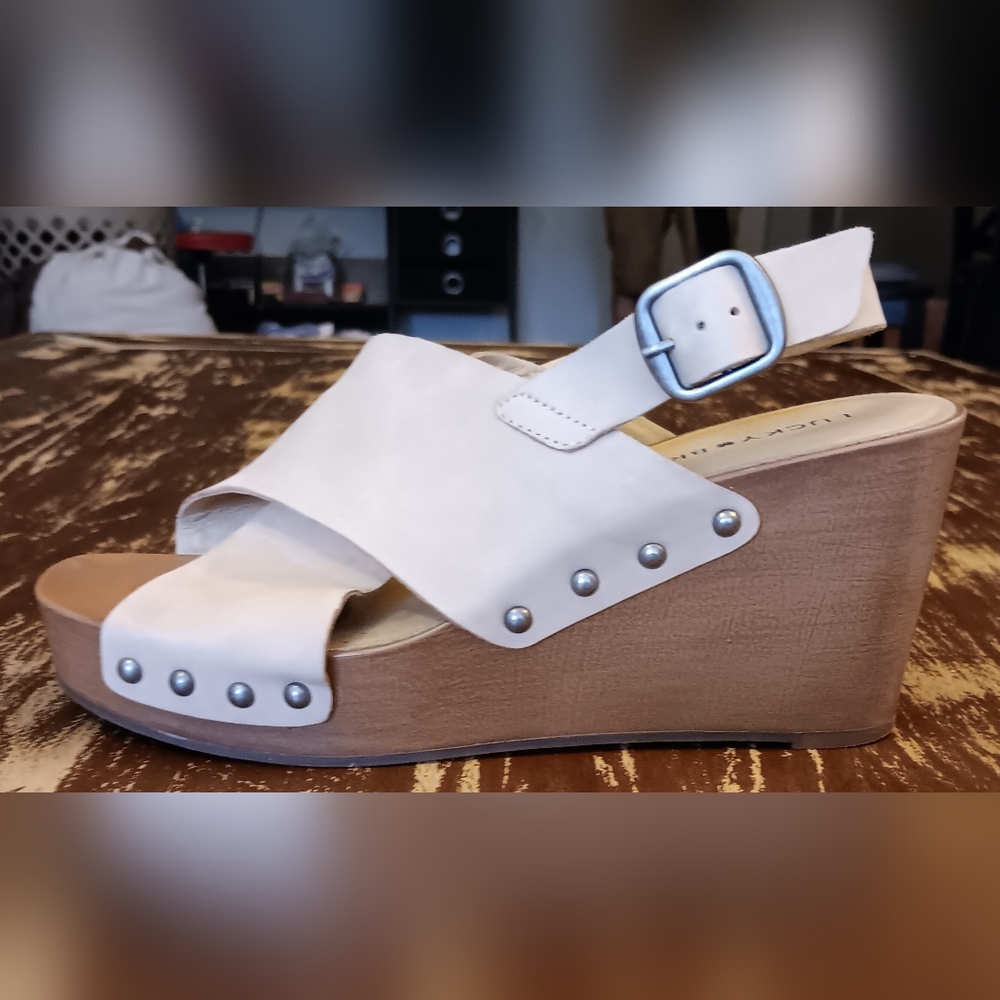 SOLD! Lucky Brand-Women's Zelka Wedge Platform Genuine Leather Sandals-Sz.7.5